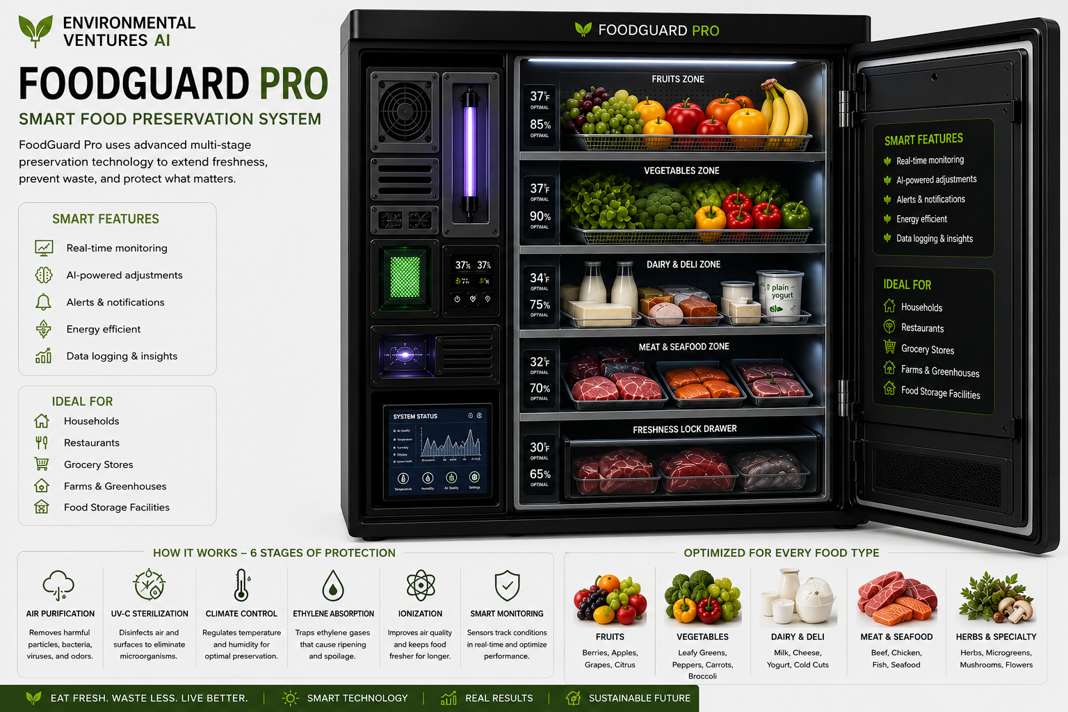 FoodGuard Pro — Smart Multi-Zone Food Preservation System